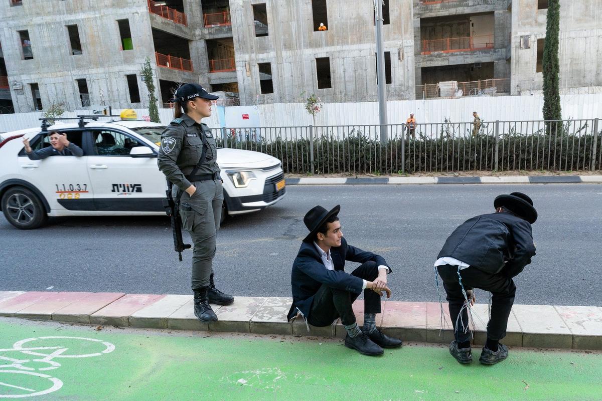 29 января 2025 года, Рамат-Ган. Протест у вербовочного центра армии обороны Израиля. Фото: Zuma / TASS