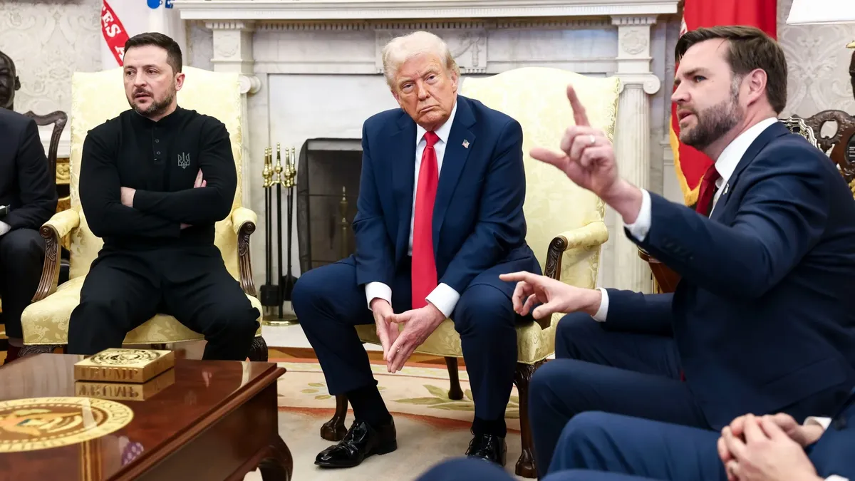 Владимир Зеленский, Дональд Трамп и Джей Ди Вэнс. Фото: Zuma / TASS