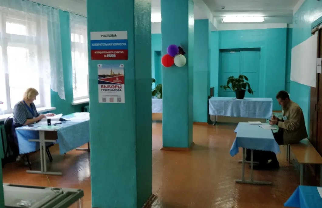 Избирательный участок в г. Невель Псковской области. Фото: Денис Коротков / «Новая»