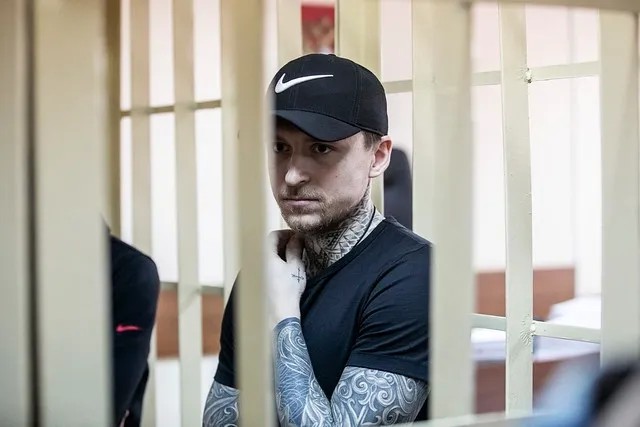Футболист Павел Мамаев в Пресненском районном суде. Фото: Влад Докшин / «Новая газета»