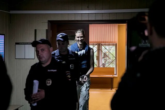 Даниил Конон в суде. Фото: Влад Докшин / «Новая газета»