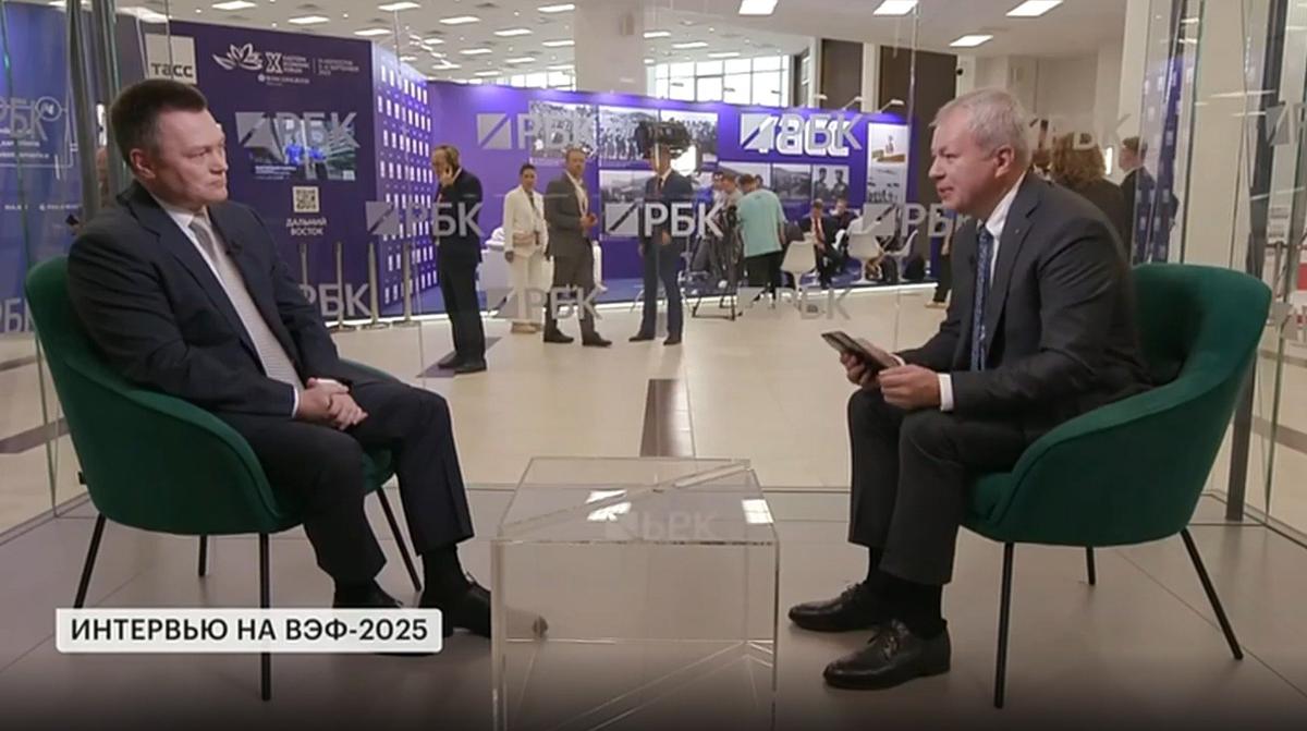 Игорь Краснов во время интервью РБК. Скриншот