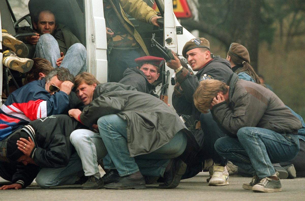 Сараево. Апрель 1992 года. Фото: AFP PHOTO / MIKE PERSSON