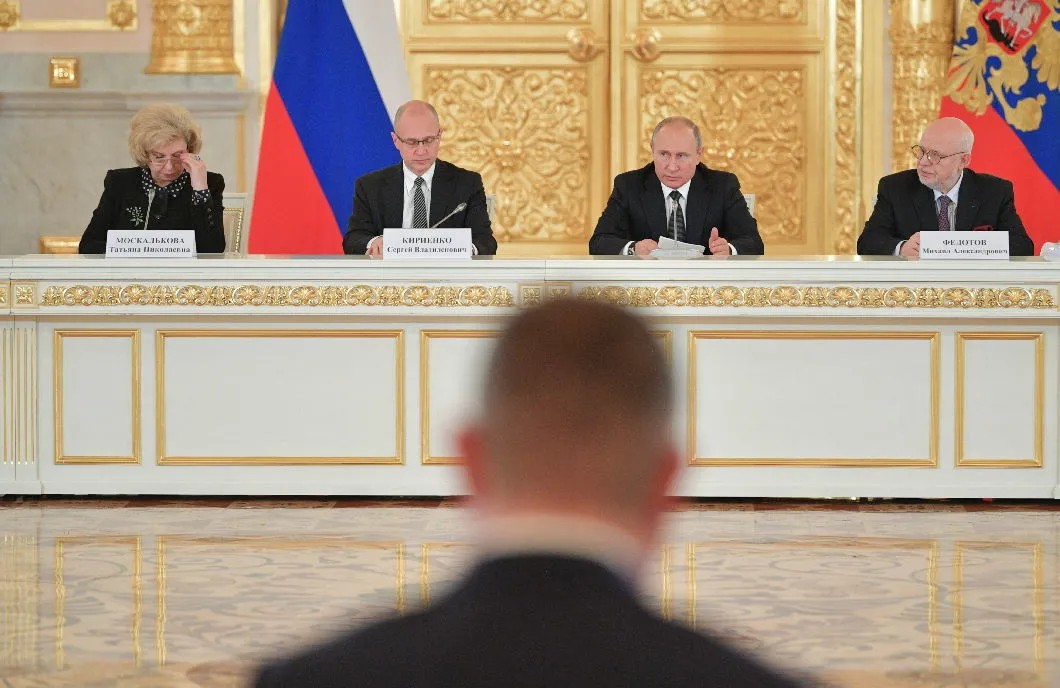 Заседание Совета по правам человека при президенте. Михаил Федотов — справа. Фото: РИА Новости