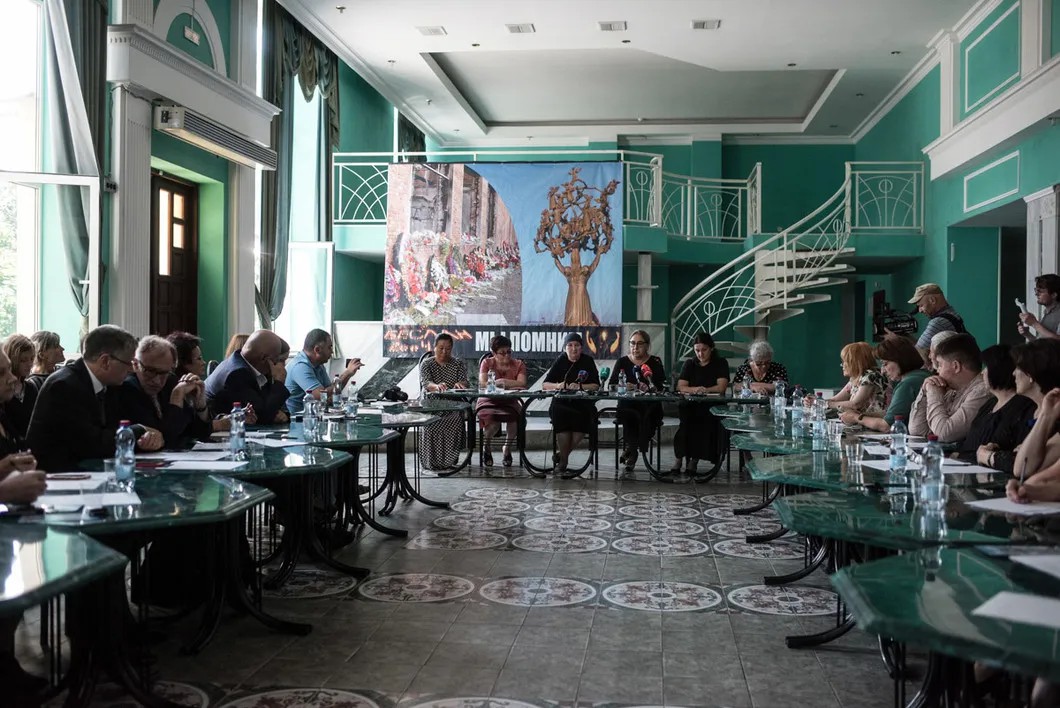 Пресс-конференция Комитета «Матери Беслана». Фото: Алина Десятниченко, специально для «Новой»