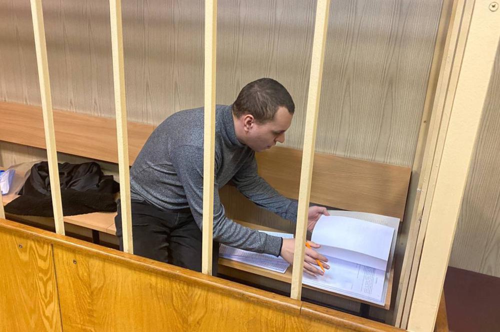 Хованский в суде. Фото: телеграм-канал #ХованскийНеТеррорист