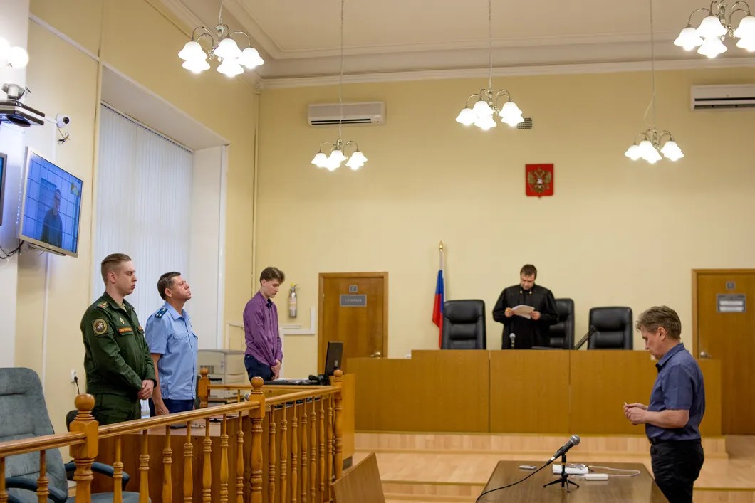 Заседание 21 июня в гарнизонном военном суде Петербурга / Фото: Элина Полянова