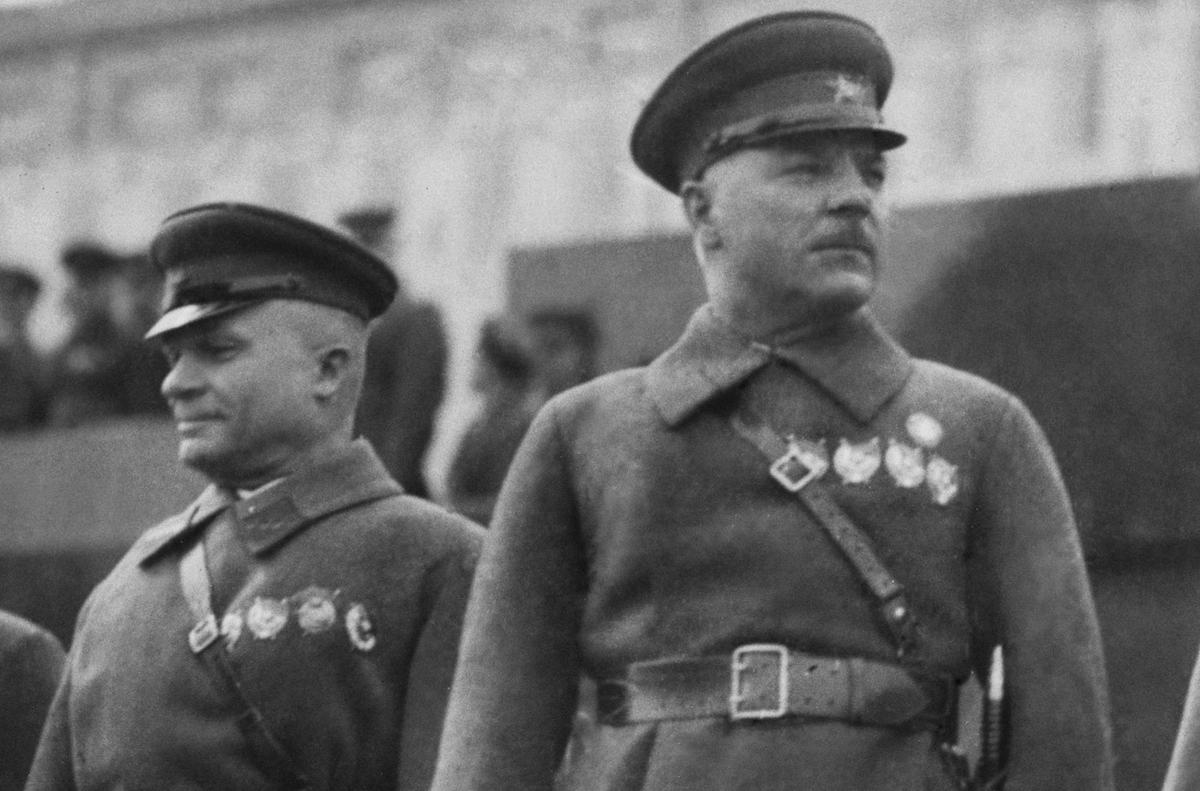 Егоров и Ворошилов, 1935 год. Фотохроника ТАСС