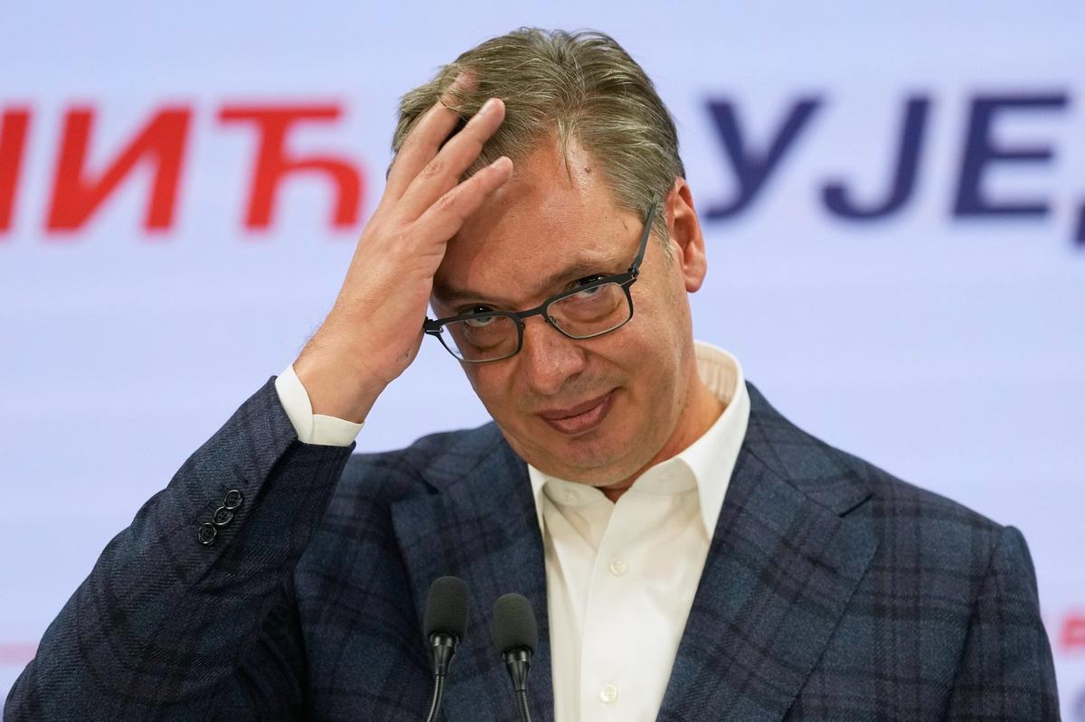 Александр Вучичпосле признания поражения на парламентских выборах. Фото: AP / TASS