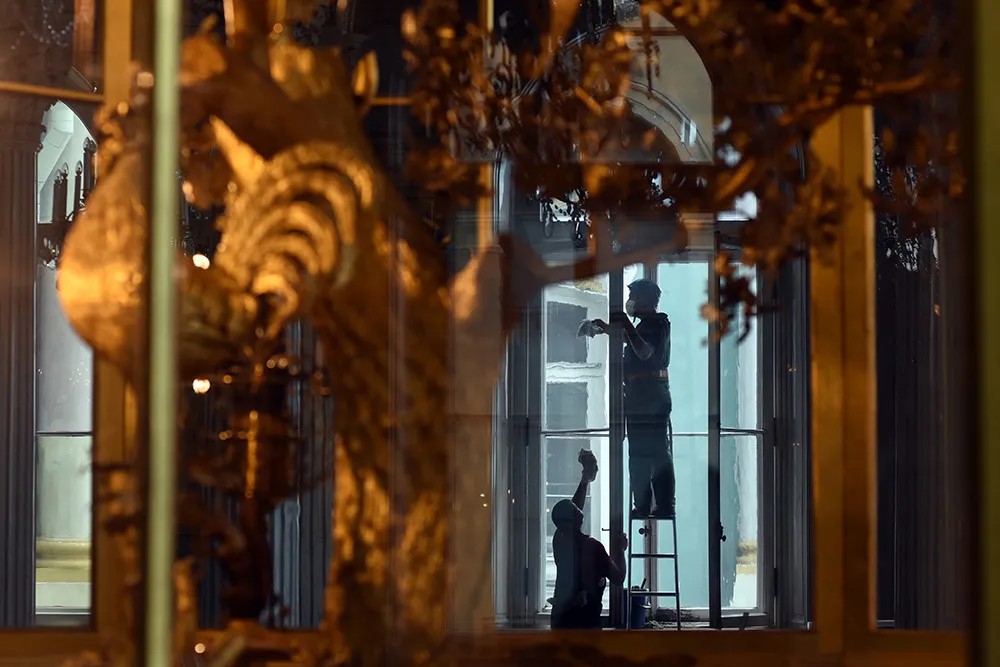 Подготовка музея к открытию. Фото: Андрей Бессонов / для «Новой»