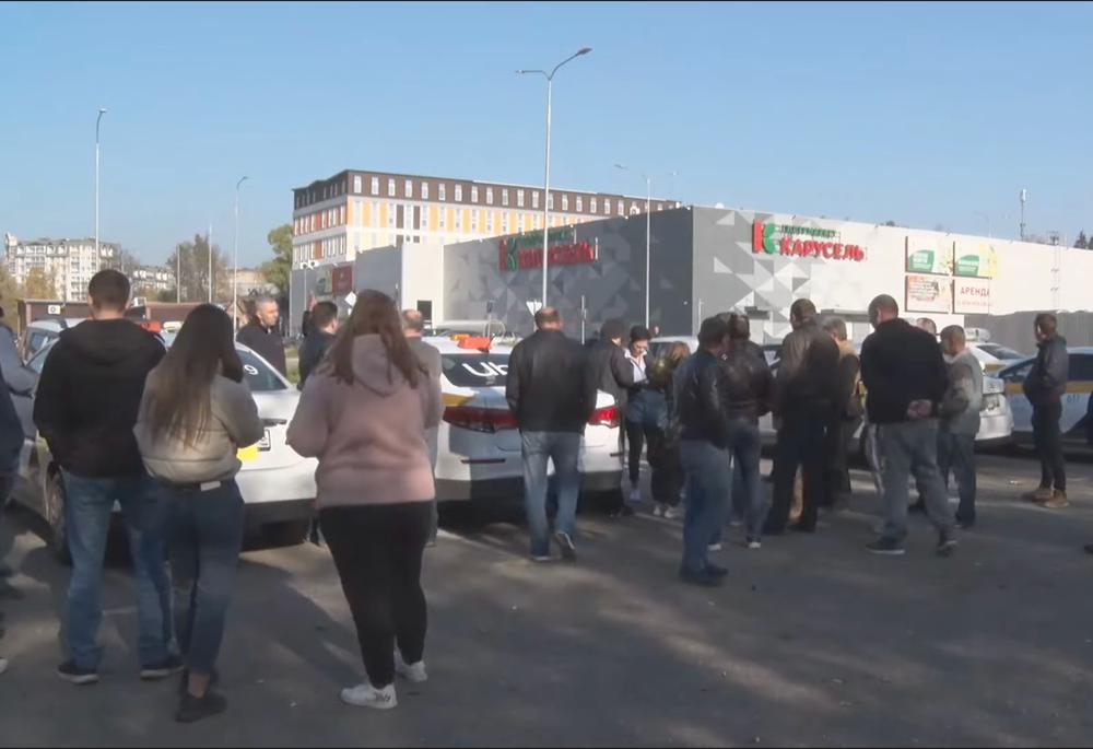Забастовка таксистов в Сергиевом Посаде. Скриншот