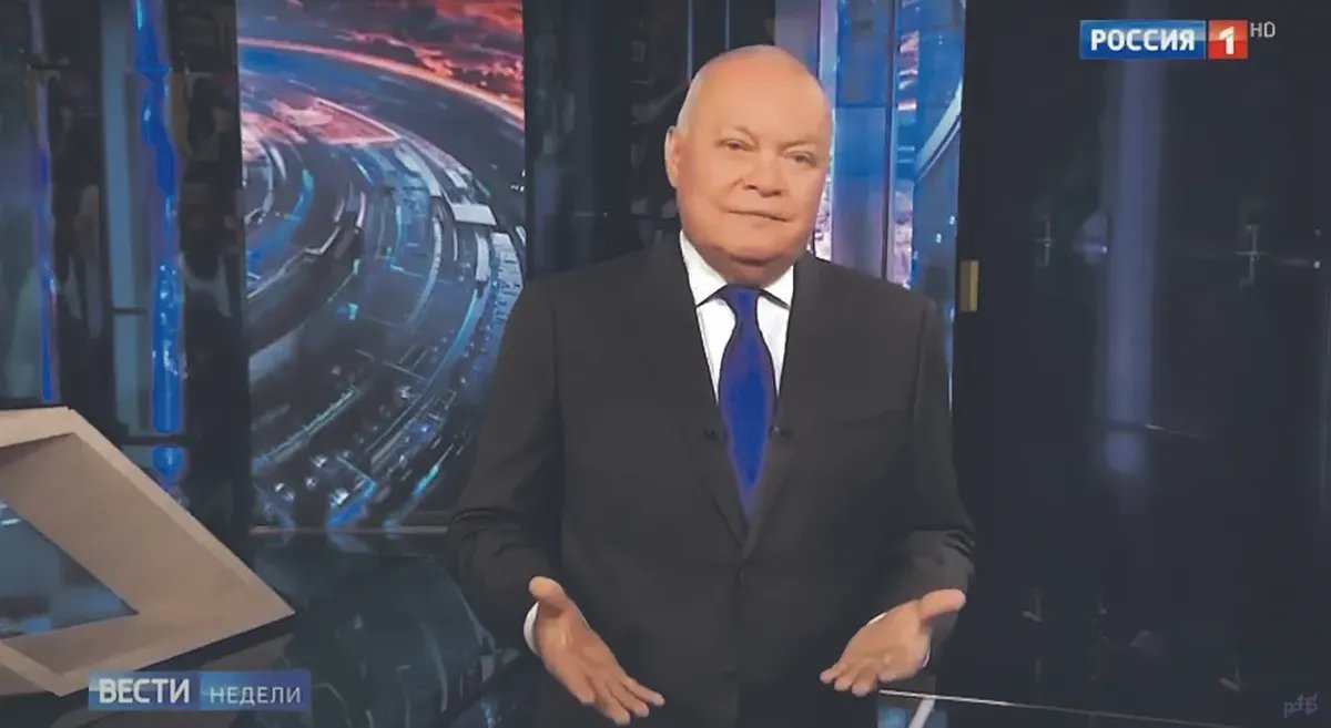 Скриншот передачи «Вести недели» с Дмитрием Киселевым