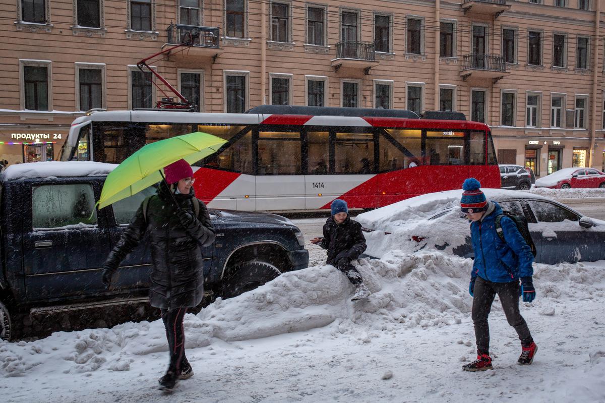 Снегопад в Санкт-Петербурге. Фото: Алексей Душутин / «Новая газета»