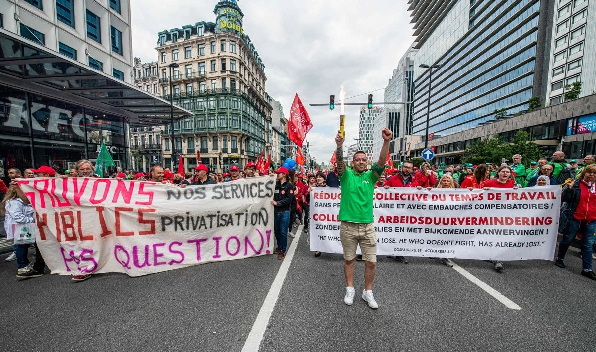 20 июня 2022 года. Брюссель. Марш протеста профсоюзов. Фото: JONAS ROOSENS / AFP / East News