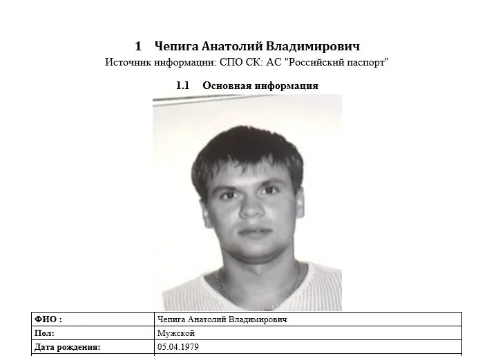 Фото, опубликованное The Insider: Скриншот выписки из системы «Российский паспорт» за 2014 год