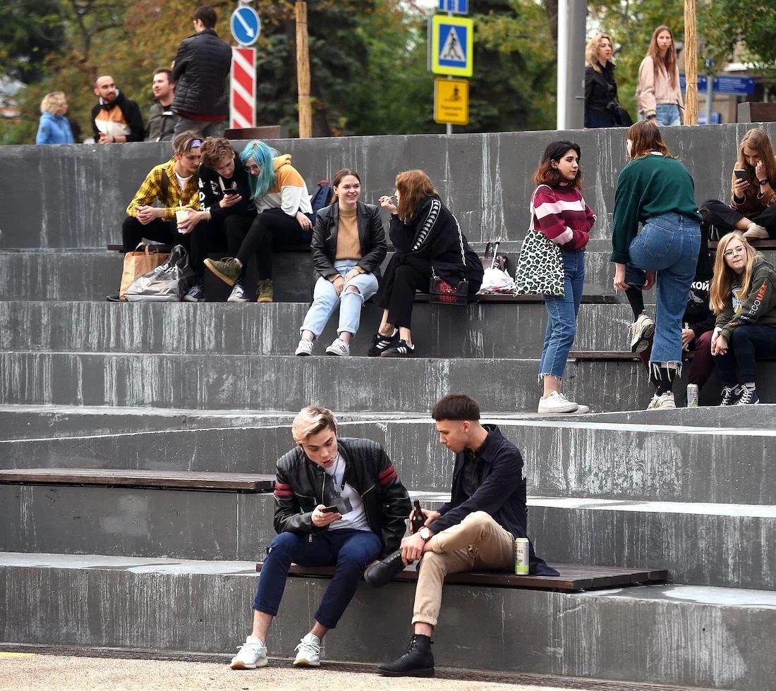 Общественное пространство «Яма» на Хохловской площади. Фото: Эмин Джафаров / Коммерсантъ