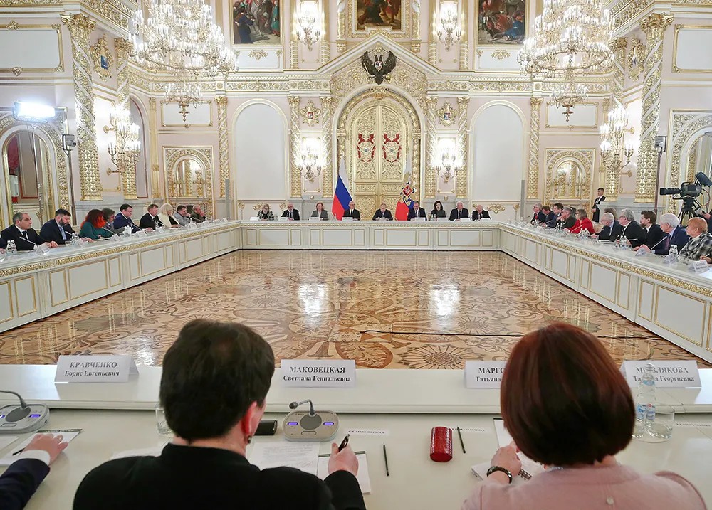 Заседание Совета при президенте РФ по развитию гражданского общества и правам человека. Фото: Валерий Шарифулин / ТАСС