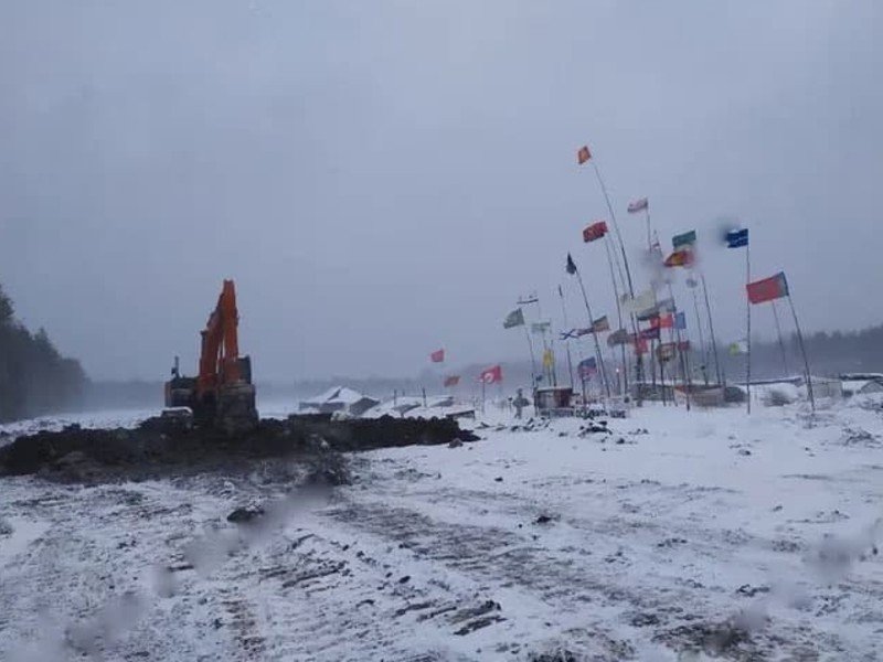 Снесенный лагерь «Ленинград» 4 февраля. Фото: vk/vestishies