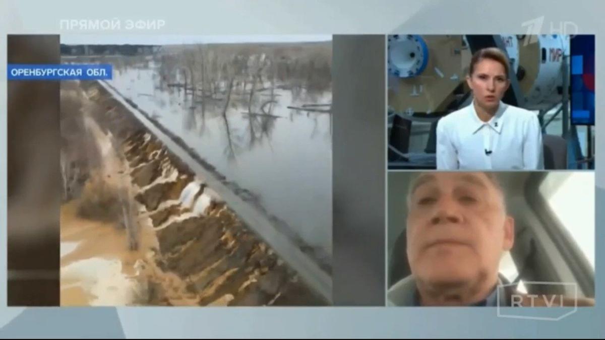 Сергей Комаров в прямом эфире RTVI. Скриншот