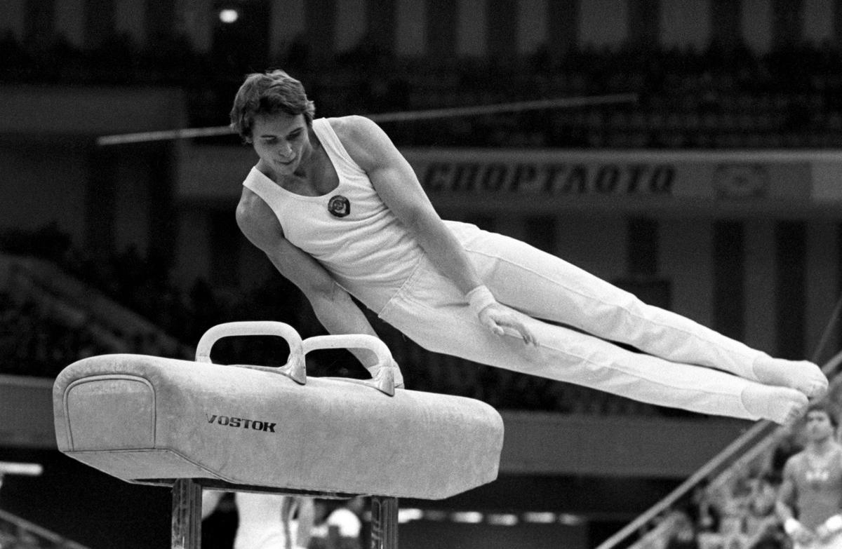 Гимнаст Александр Дитятин, 1981 год. Фотохроника ТАСС
