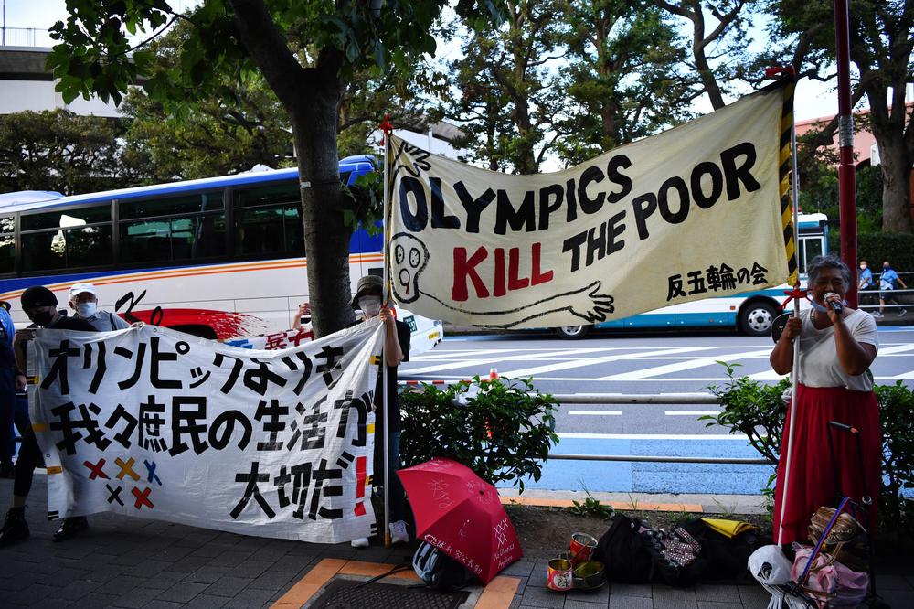 Акция протеста против Олимпийских игр в Токио, 5 августа. Фото: Reuters