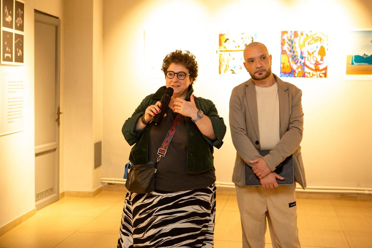 Организаторы выставки Александра Ливергант и Натаниэль Трубкин. Фото: Александр Гребешков