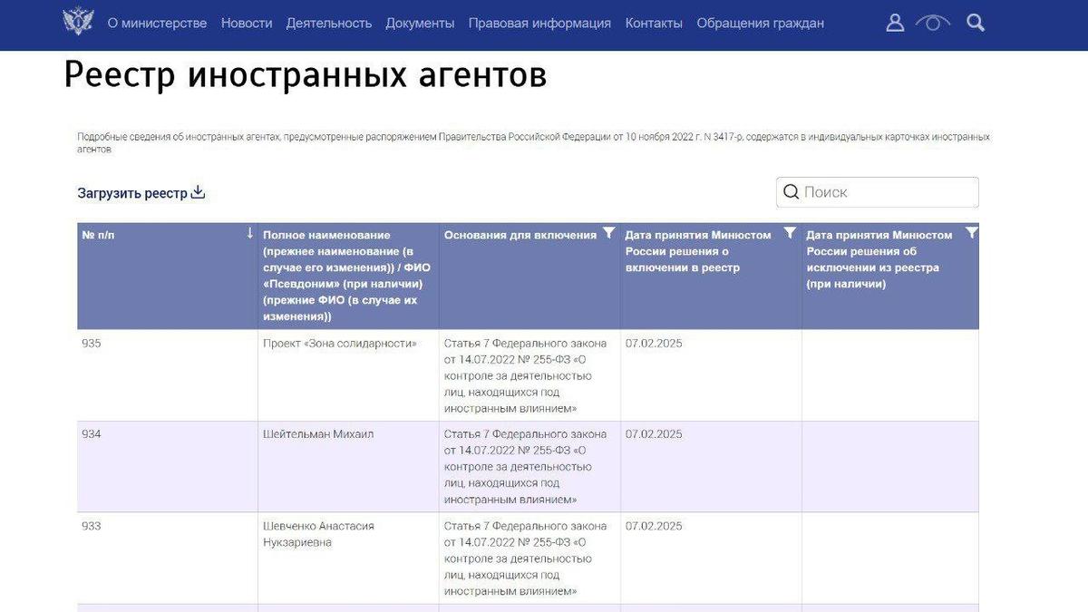 Минюст у позорного столба