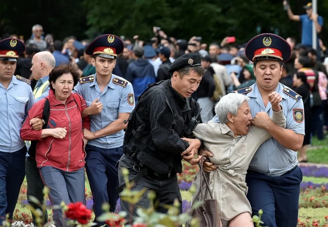 Протесты в день президентских выборов в Казахстане 9 июня 2019 года. Фото: Reuters