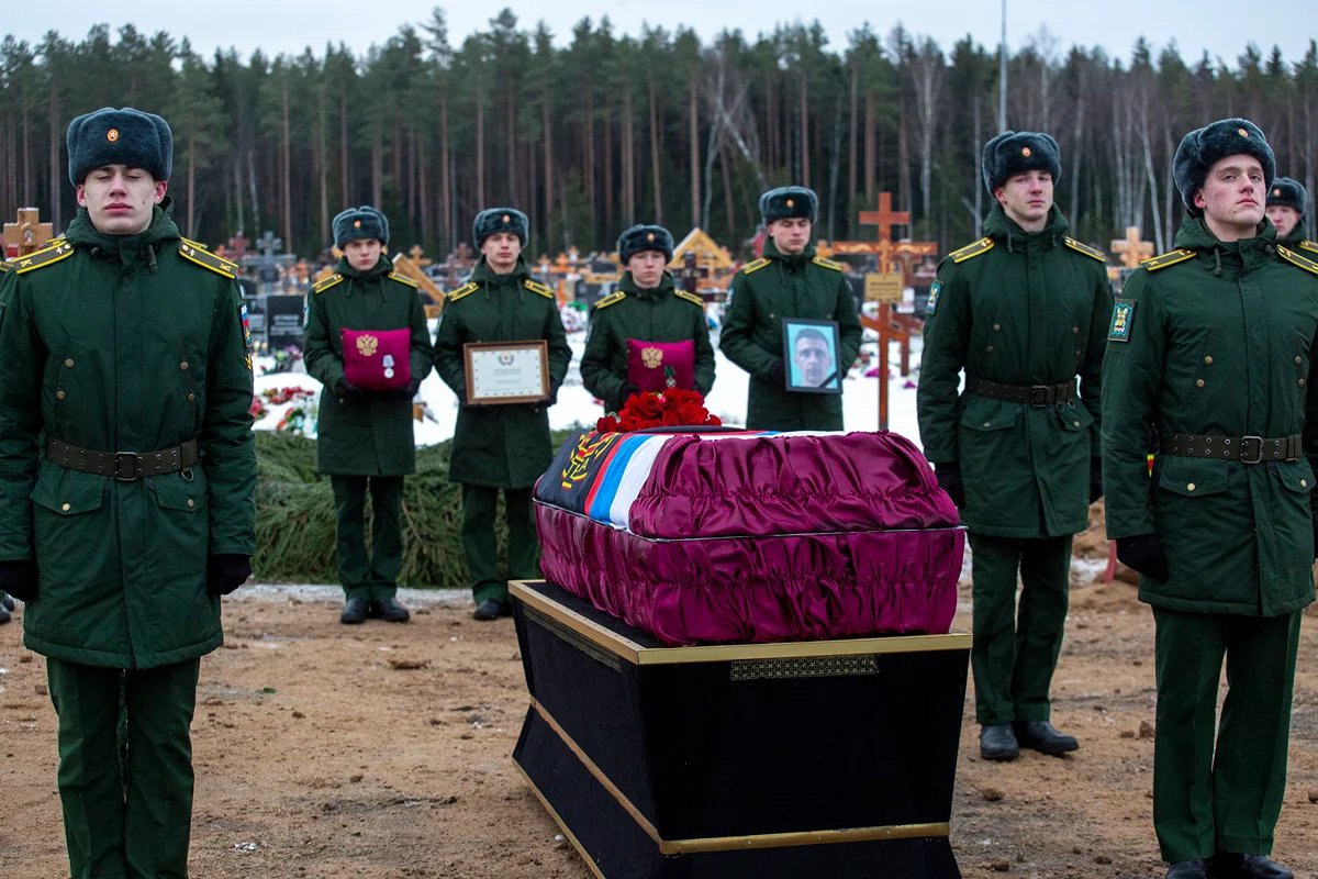 24 декабря, похороны бойца ЧВК «Вагнер» на Белоостровском кладбище
