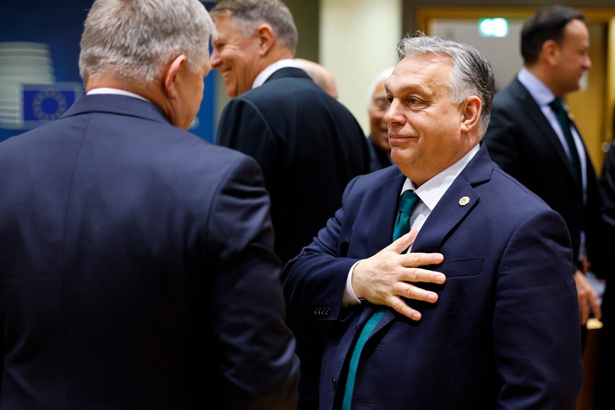 Премьер-министр Венгрии Виктор Орбан перед внеочередным заседанием Европейского совета. Фото: AP / TASS