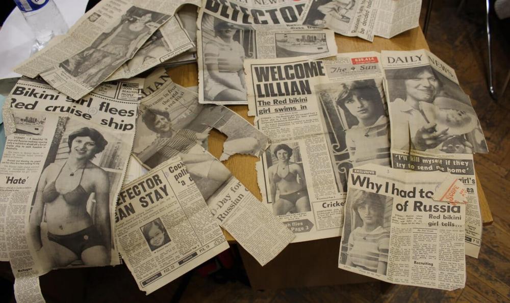 Вырезки из австралийских газет со статьями о Лилиане Гасинской. Фото: архив СБУ