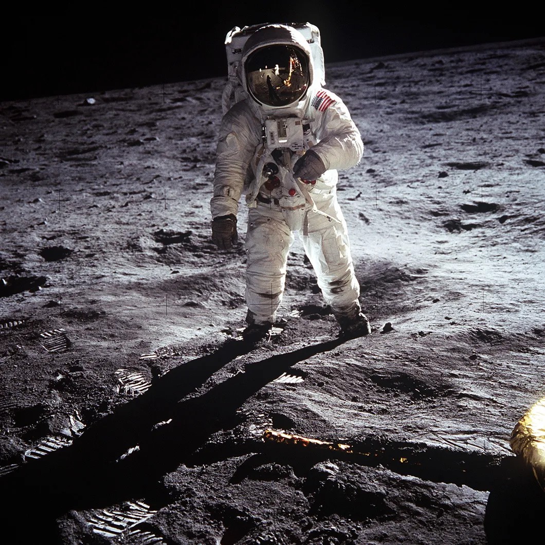 Эдвин «Базз» Олдрин на Луне. Фото: архив NASA / ru.wikipedia.org