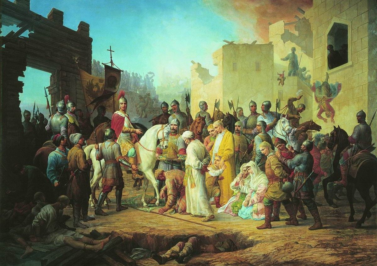 Петр Шамшин. Вступление Иоанна IV в Казань. Источник: Википедия