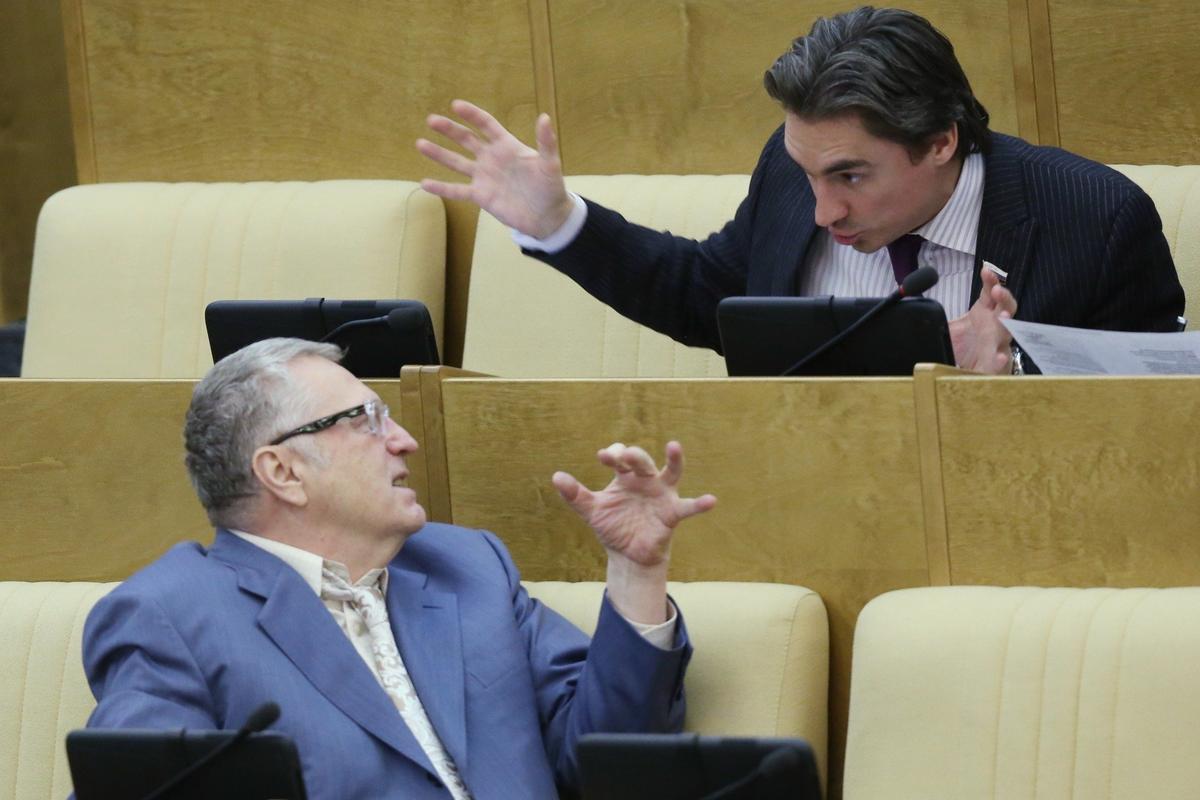 Владимир Жириновский и Андерй Свинцов. Фото: Сергей Фадеичев / ТАСС