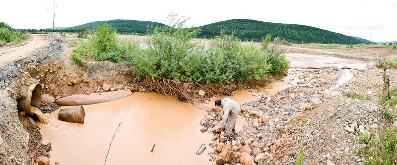 Речка Большая Мурожная, приток Ангары. Раньше здесь водились таймень, ленок, хариус. Фото: Ирина Якунина