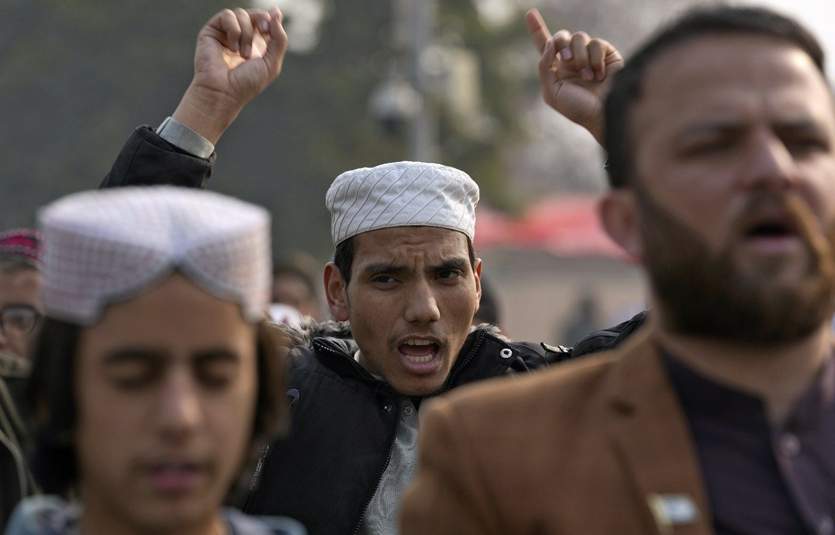 Исламабад. 18 января 2024 года. Демонстрация с осуждением удара Ирана по приграничным районам Пакистана. Фото: Anjum Naveed / Associated Press / East News