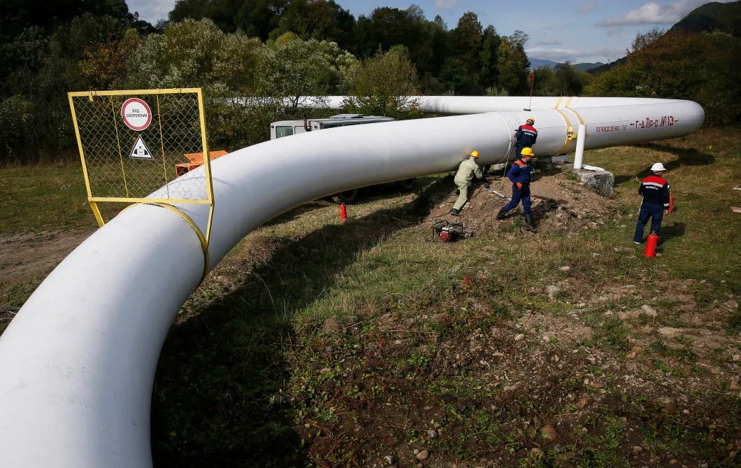 Обход газопровода в западной части Украины. Фото: EPA