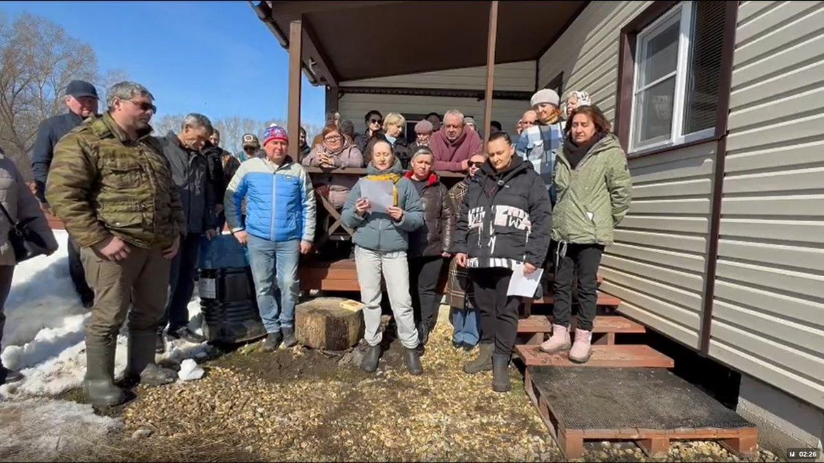 Кадр из видеообращения, записанного в селе Липяги в марте 2026 года. Источник : соцсети