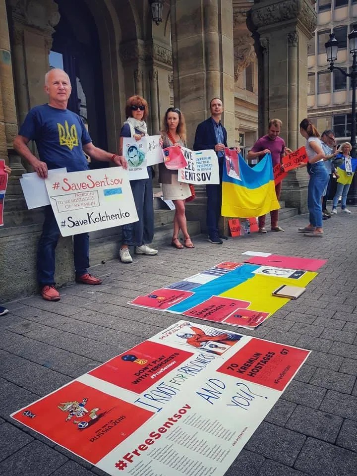 Пикет в поддержку Олега Сенцова в Люксембурге. Фото: Инна Яременко