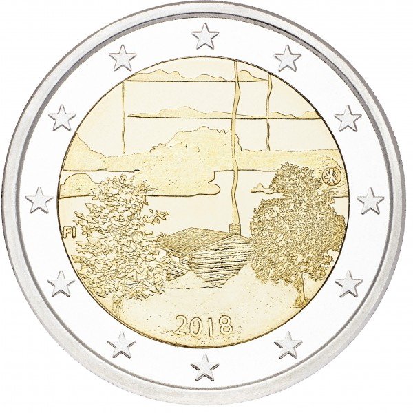 Памятные финские евро с изображением сауны
