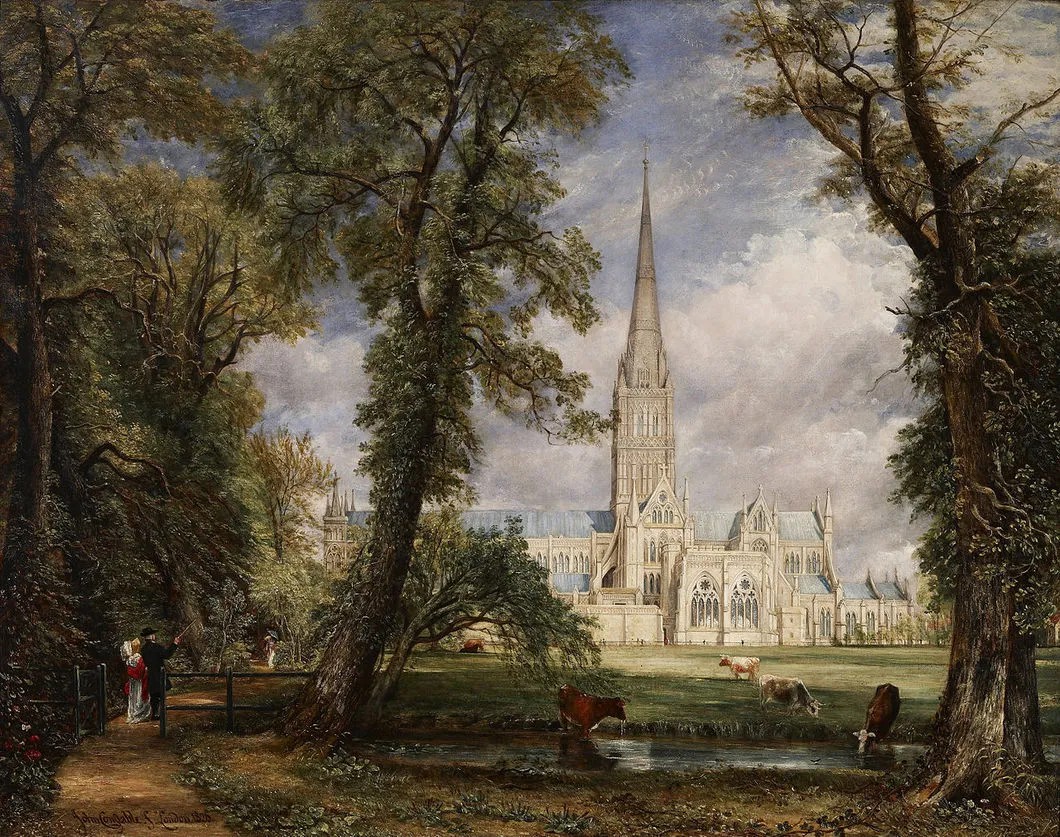 Картина Джона Констебла «Вид на собор в Солсбери из епископского сада», 1823. Википедия