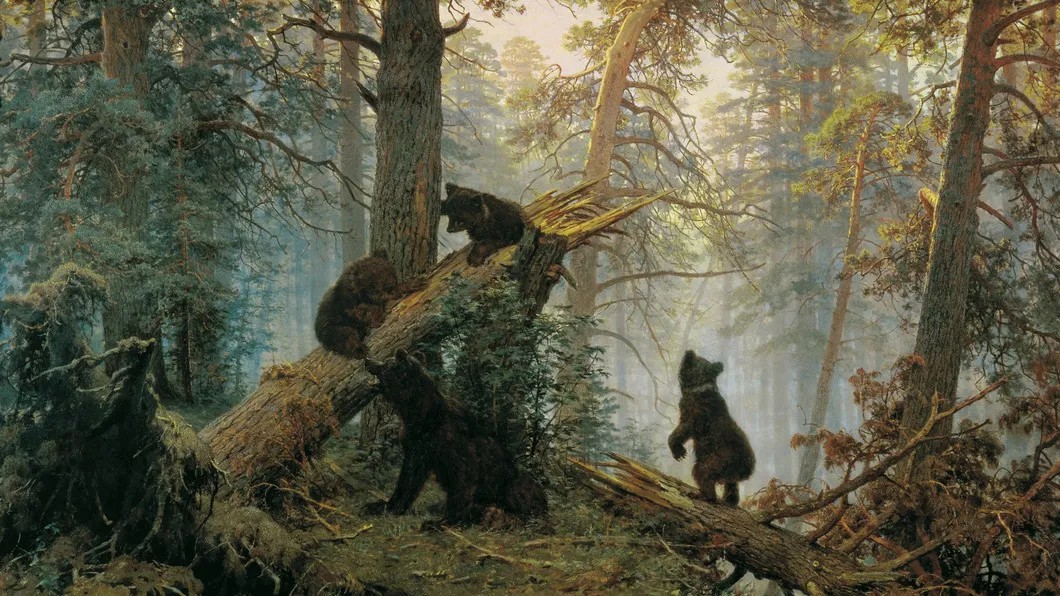 И. Шишкин и К. Савицкий «Утро в сосновом лесу»