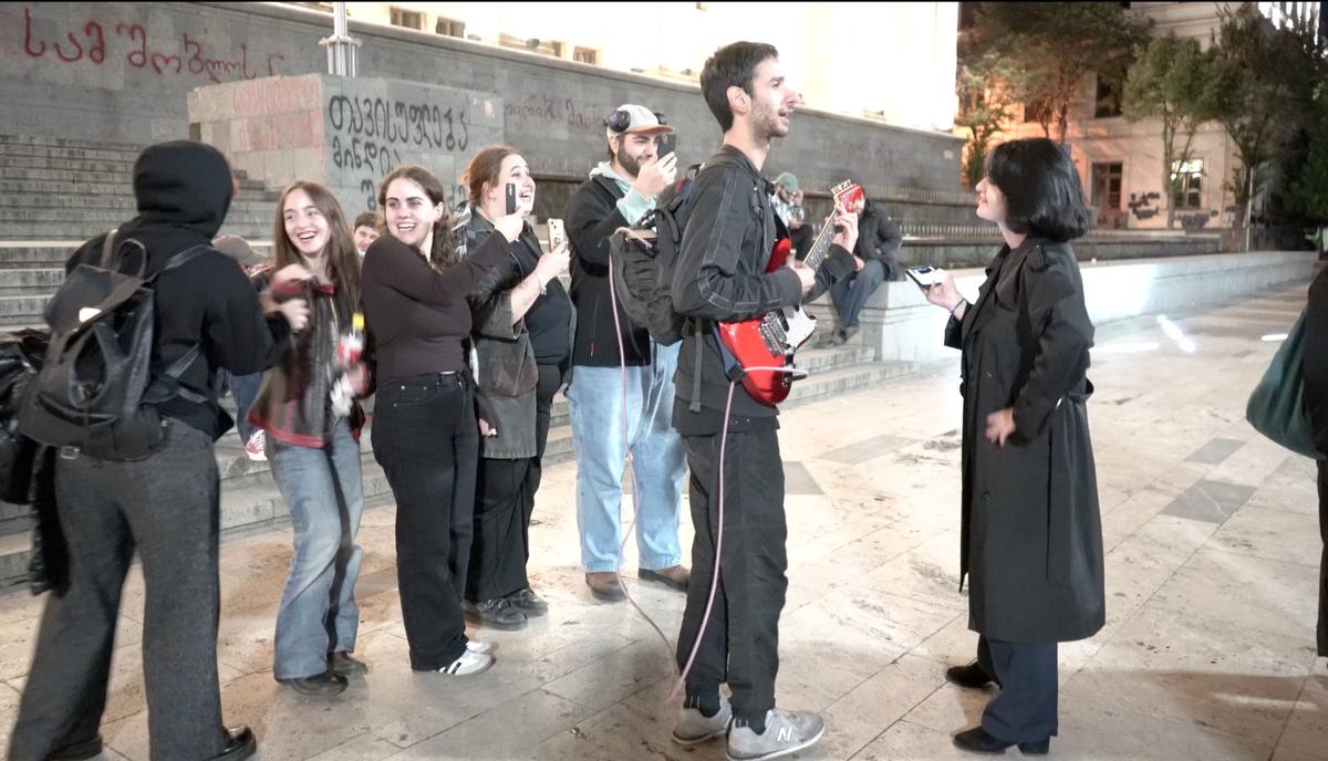 Музыкант на ул. Руставели. Фото: Маргарита Космол