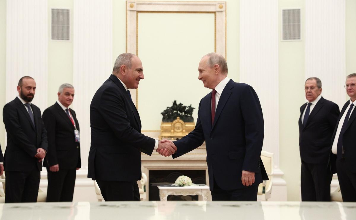 Никол Пашинян и Владимир Путин во время встречи в Кремле. Фото: kremlin.ru