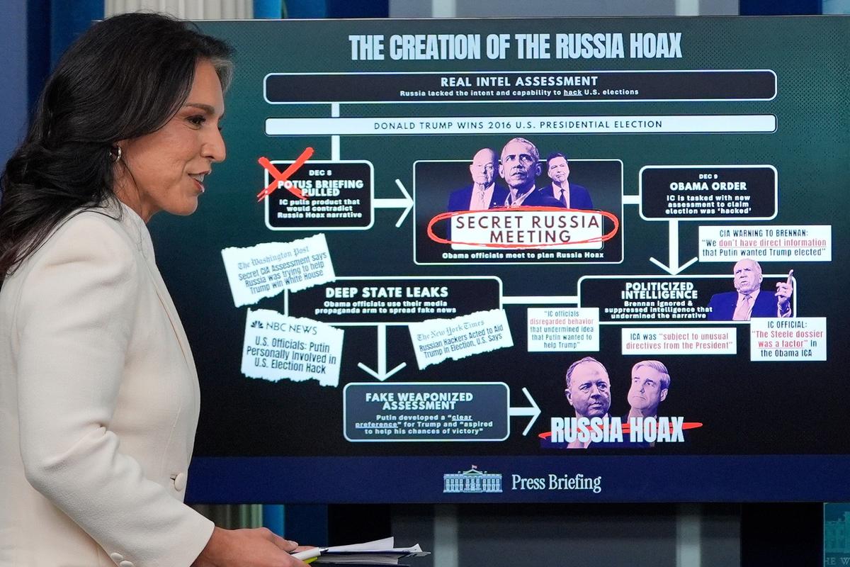 Брифинг Талси Гэббард в Вашингтоне. Фото: AP / TASS