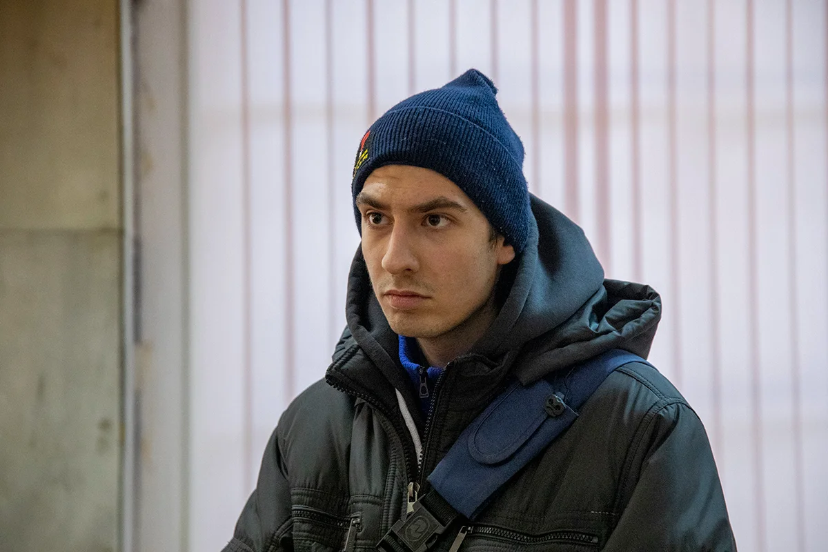 Сын Олега Белоусова Даниил. Фото: Алексей Душутин / «Новая газета»