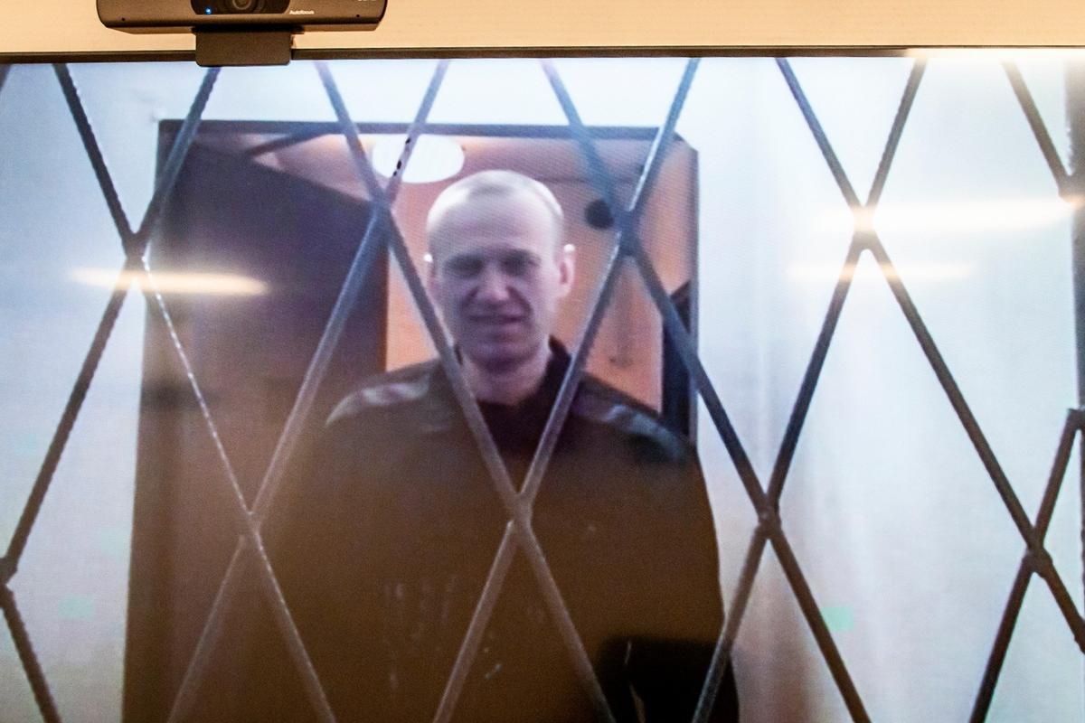 Рассмотрение иска Алексея Навального к ИК-6 в Ковровском суде Владимирской области. Фото: AP / TASS