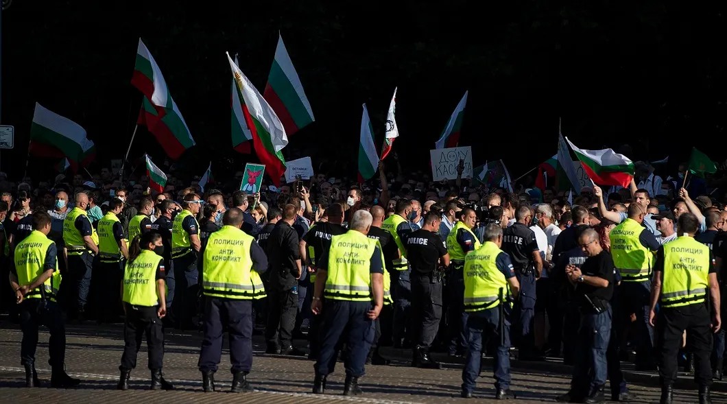Протесты в Софии. Фото: EPA