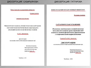 Постраничные примеры дословного воспроизведения Гаттаровым диссертации Сабирьянова. Чтобы увеличить каждую пару страниц, нажмите на ее изображение