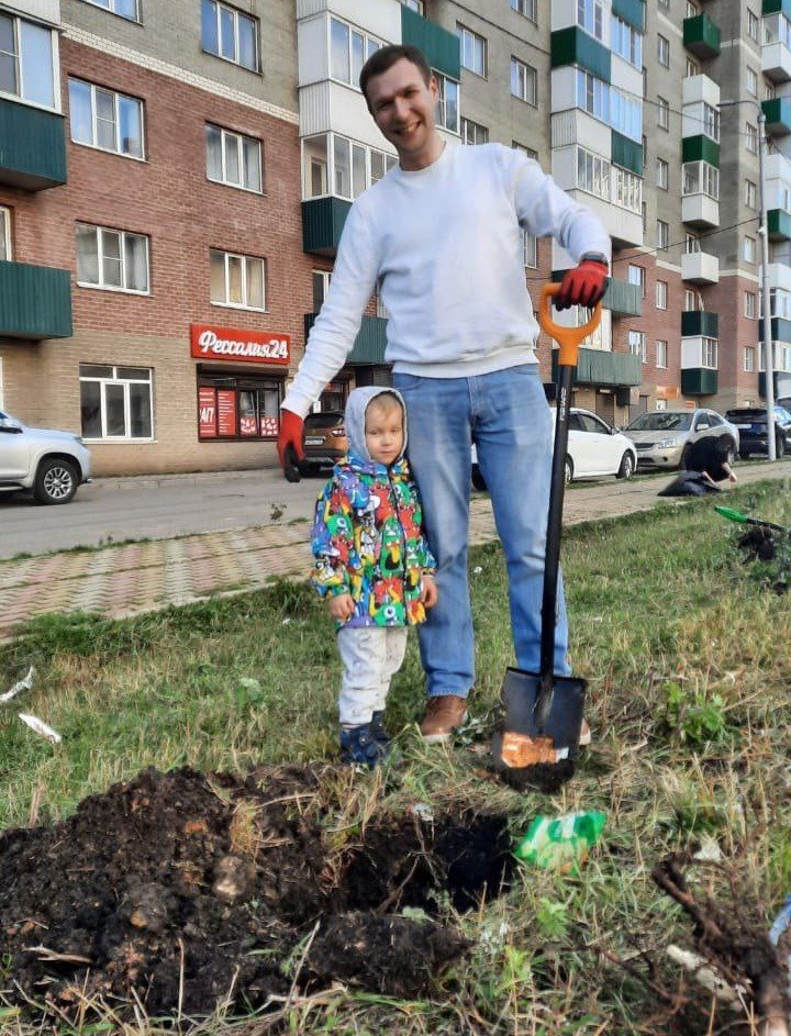 Георгий Ляшов с сыном